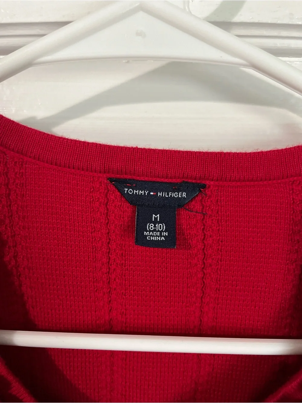 Girl’s Tommy Hilfiger Red Ruffle-Trim Button Cardigan size 8-10